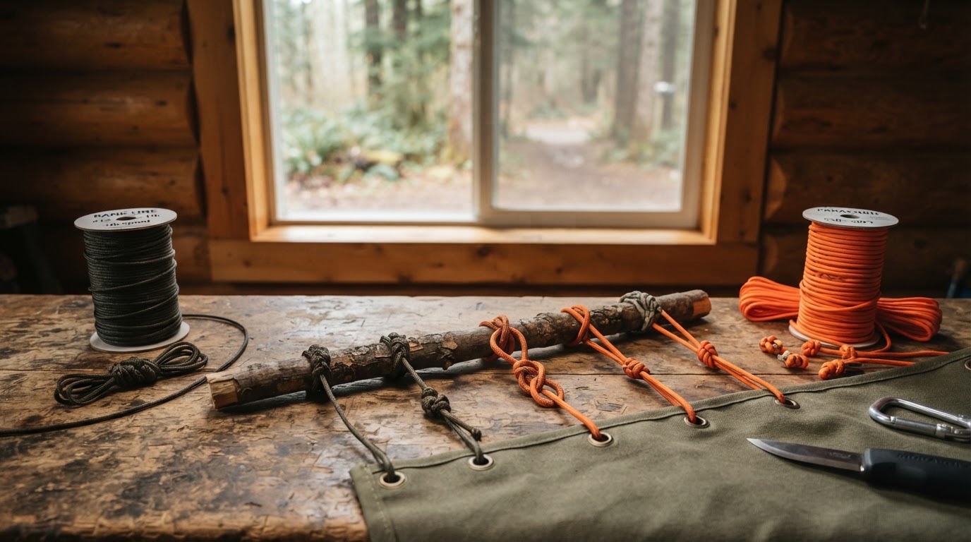 Emergency Cordage and Knots: Bank Line vs Paracord