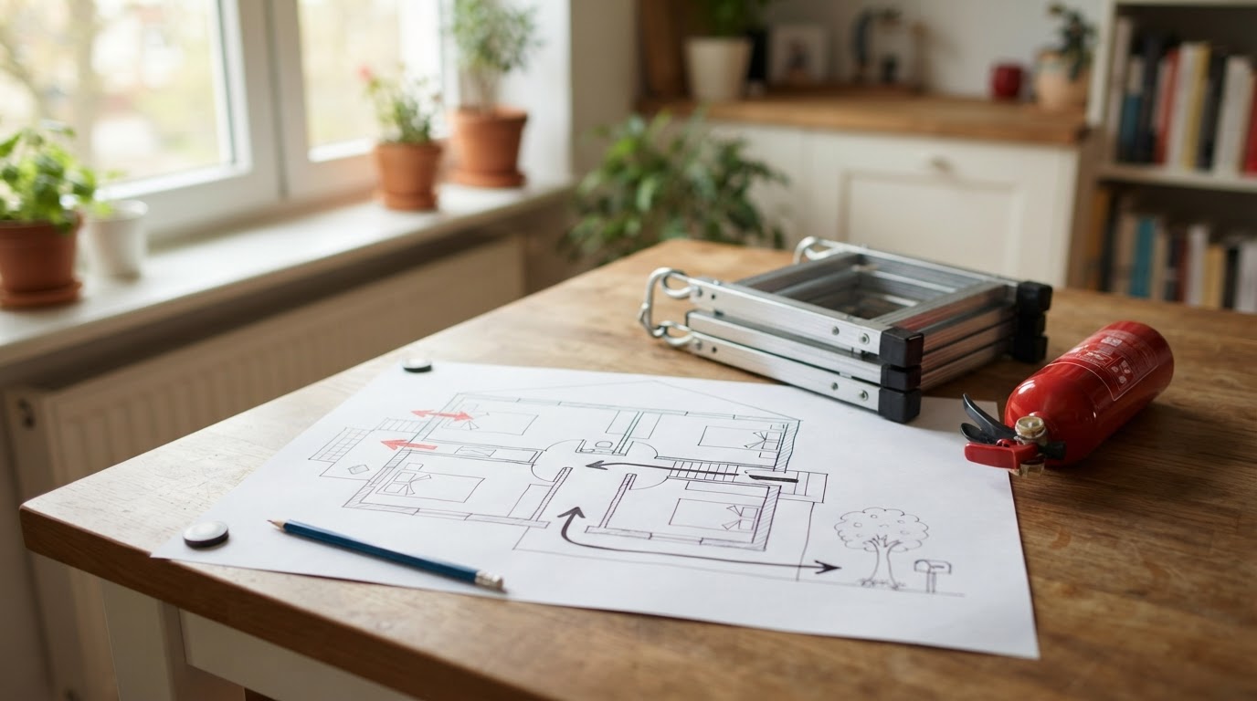 Home Fire Escape Plan: Draw the Floorplan, Pick Two Exits, Set a Meeting Spot