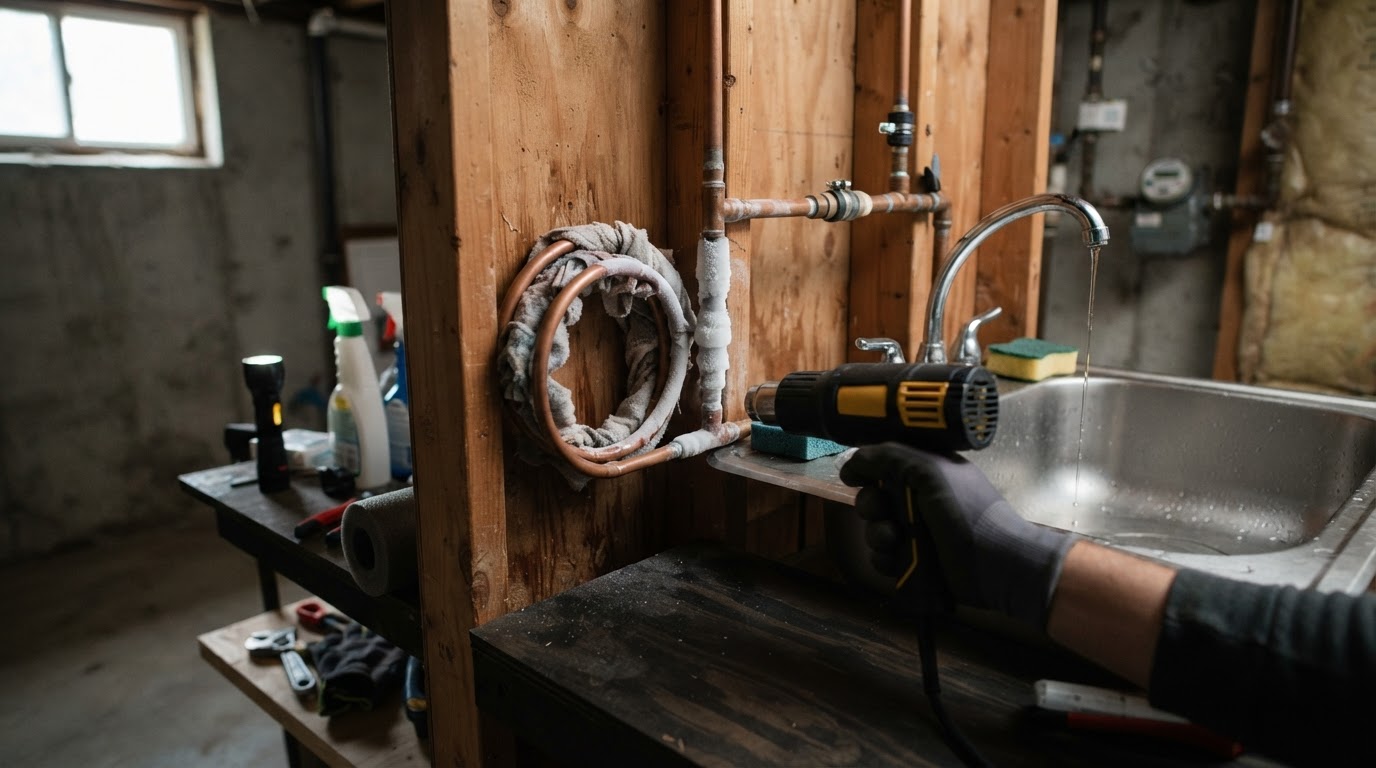 How to Thaw Frozen Pipes: A Step-by-Step Guide (2026)