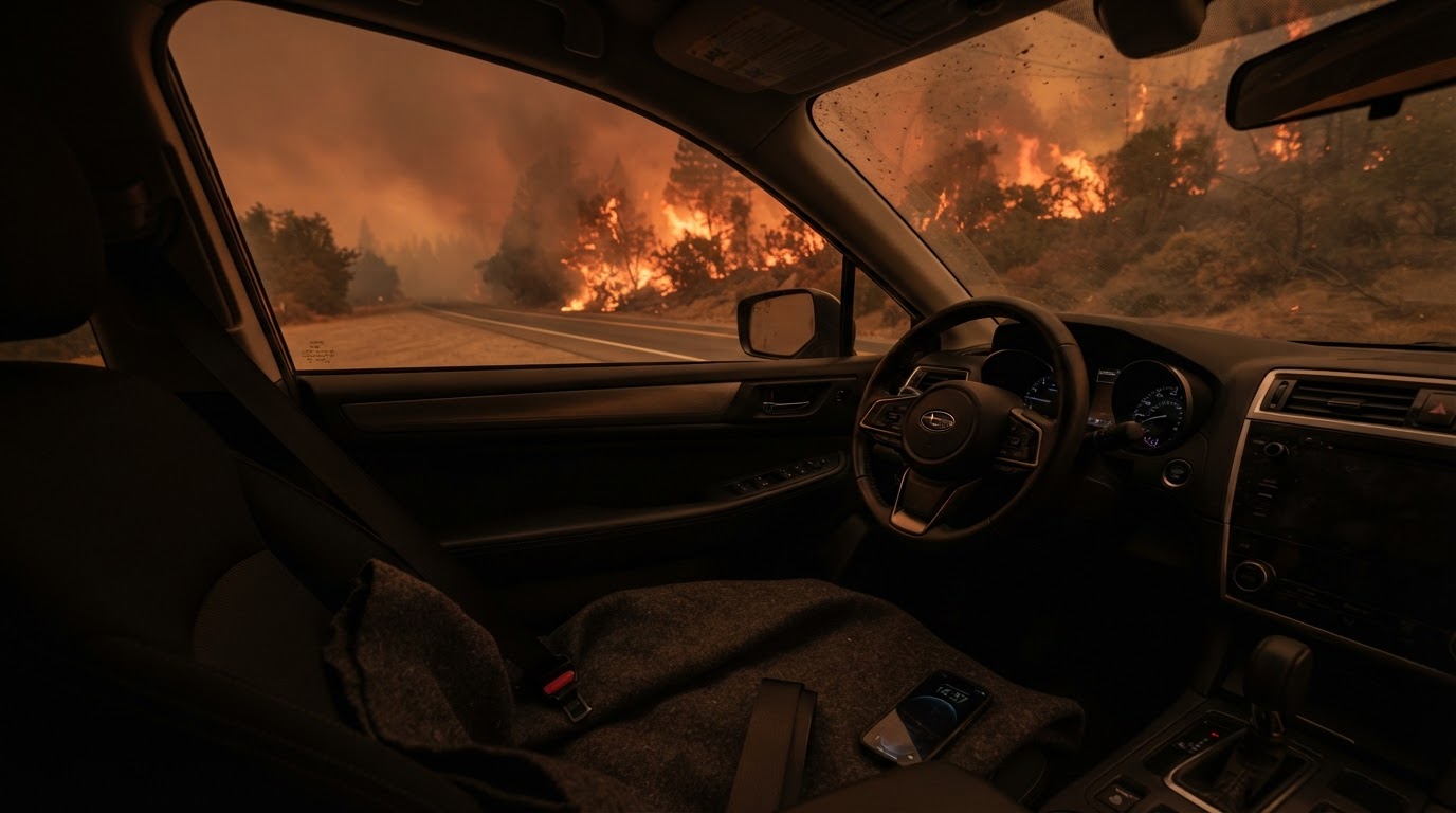 Trapped in Your Car During a Wildfire: What to Do (2026)